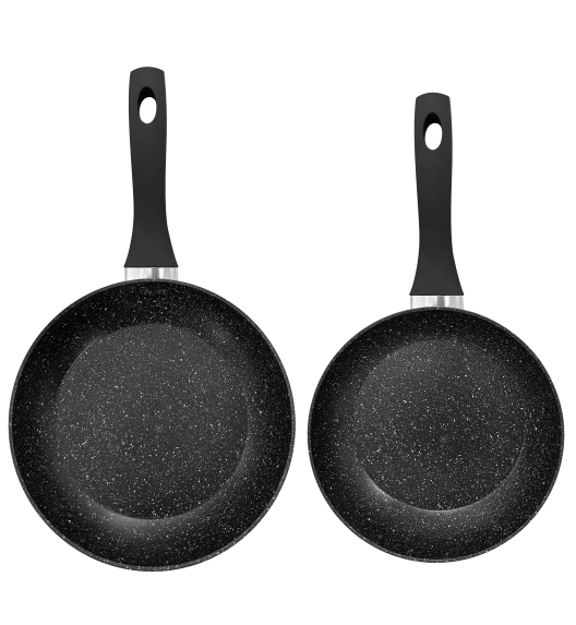 MG HOME | MARBLE KOMPLET 2 PATELNI ALUMINIOWYCH 24/28 CM