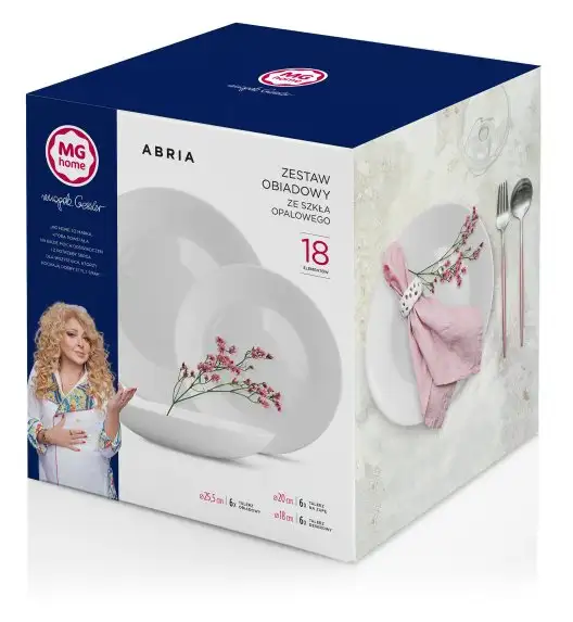 MG HOME | OPAL ABRIA KOMPLET OBIADOWY 18 EL (OKRĄGŁY)