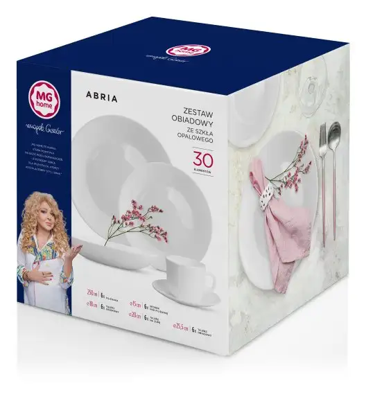 MG HOME | OPAL ABRIA KOMPLET OBIADOWY 30 EL (OKRĄGŁY)