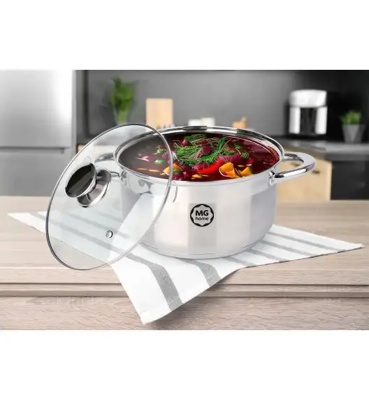 MG HOME | MODERNO STEEL BRUSHED KOMPLET GARNKÓW 9 EL.