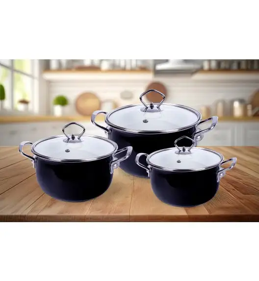 MG HOME | RUSTICO KOMPLET GARNKÓW 6 EL. / EMALIOWANE