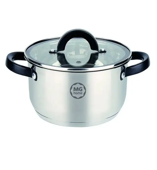 MG HOME | BLACK KOMPLET GARNKÓW ZE STALI NIERDZEWNEJ 8 EL.