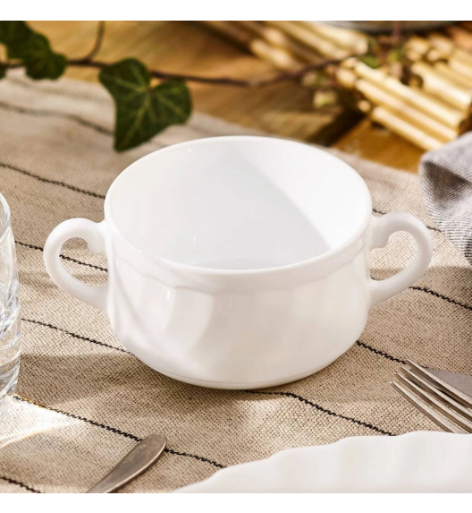 LUMINARC TRIANON WHITE Bulionówka 300 ml | 10 cm / szkło hartowane