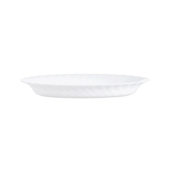 LUMINARC TRIANON WHITE Półmisek owalny 22 cm | biały | szkło hartowane | H4126