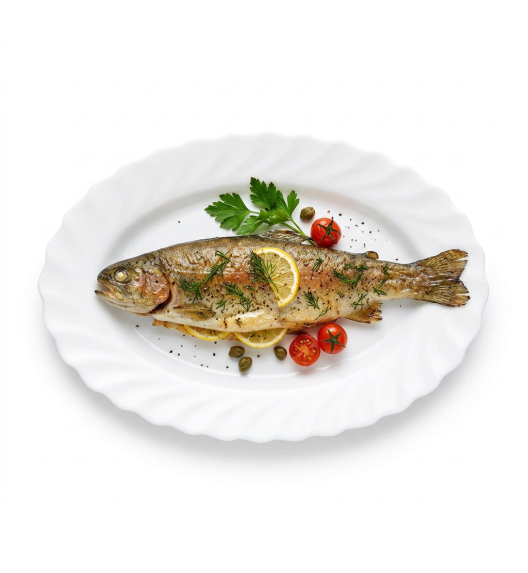 LUMINARC TRIANON WHITE Półmisek owalny 22 cm | biały | szkło hartowane | H4126