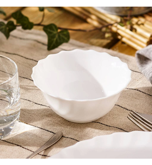 LUMINARC TRIANON WHITE Salaterka 12 cm / szkło hartowane | H4917