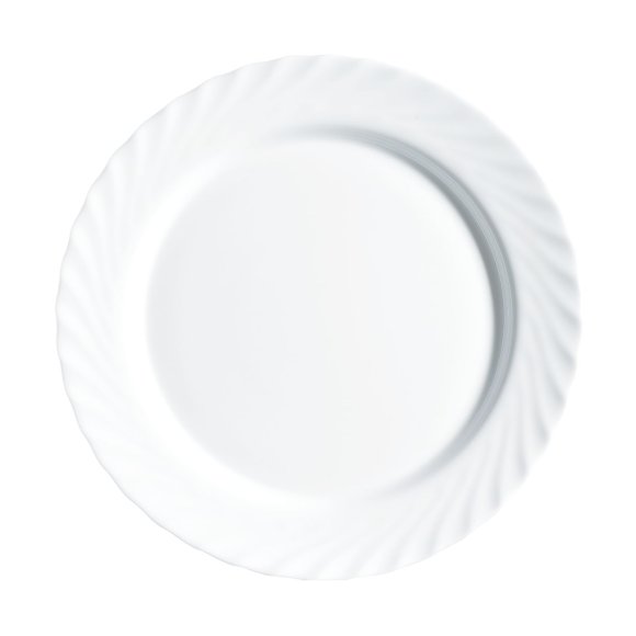 LUMINARC TRIANON WHITE OPK | Komplet obiadowy 38 el dla 12 os z salaterkami | szkło hartowane | 144