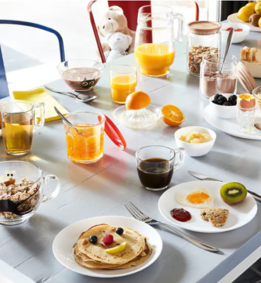 LUMINARC DIWALI WHITE Talerz płytki 27 cm | szkło hartowane | D7360