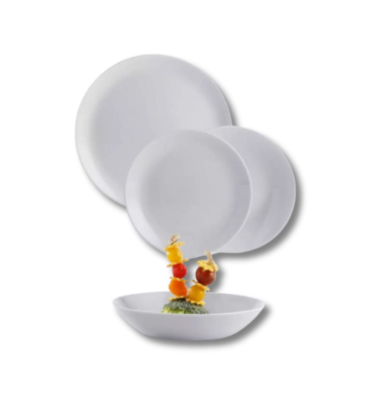 LUMINARC DIWALI GRANIT Komplet obiadowy 19 el dla 6 os / szkło hartowane | P2920