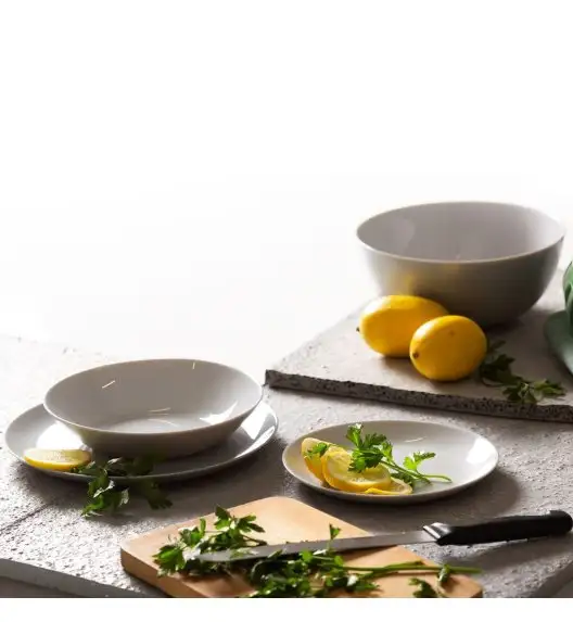 LUMINARC DIWALI GRANIT Komplet obiadowy 19 el dla 6 os / szkło hartowane | P2920