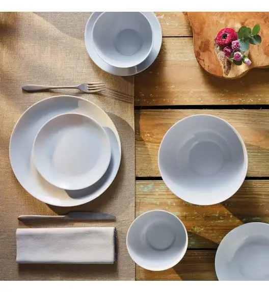 LUMINARC DIWALI GRANIT Komplet obiadowy 19 el dla 6 os / szkło hartowane | P2920