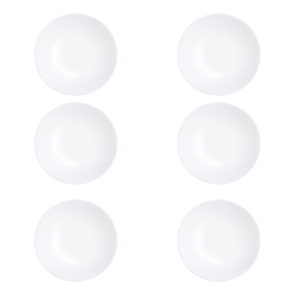 LUMINARC DIWALI WHITE Talerz płytki 27 cm - 6 SZT. | szkło hartowane | D7360