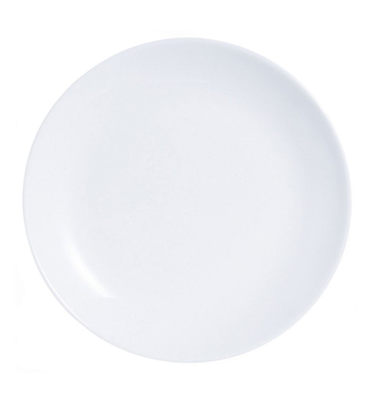 LUMINARC DIWALI WHITE Talerz płytki 27 cm - 6 SZT. | szkło hartowane | D7360