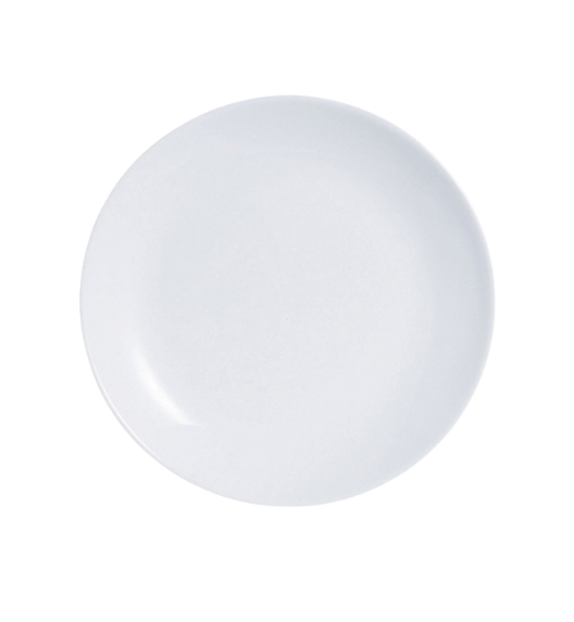 LUMINARC DIWALI WHITE Talerz płytki 25 cm - 6 SZT. | szkło hartowane | D6905