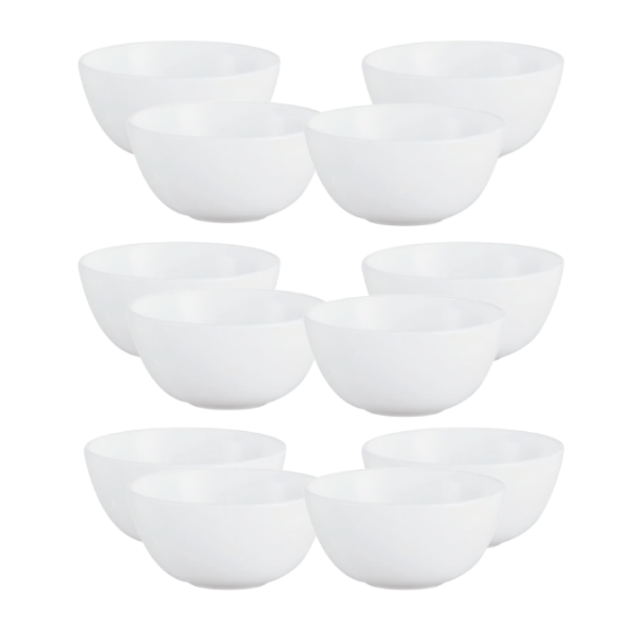 LUMINARC DIWALI WHITE Salaterka 26 cm - 12 SZT. | szkło hartowane | P6229