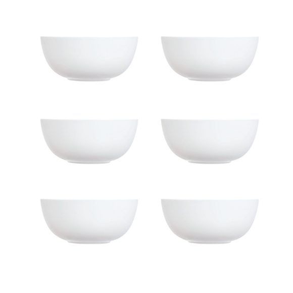 LUMINARC DIWALI WHITE Salaterka 21 cm - 6 SZT. | szkło hartowane | D7410