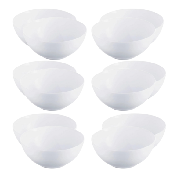 LUMINARC DIWALI WHITE Salaterka 18 cm - 12 SZT. | szkło hartowane | L4604