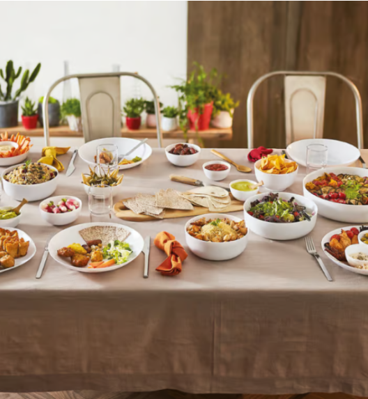 LUMINARC DIWALI WHITE Komplet 12 (2x6) filiżanek 220 ml ze spodkami 14 cm| biały | szkło hartowane 