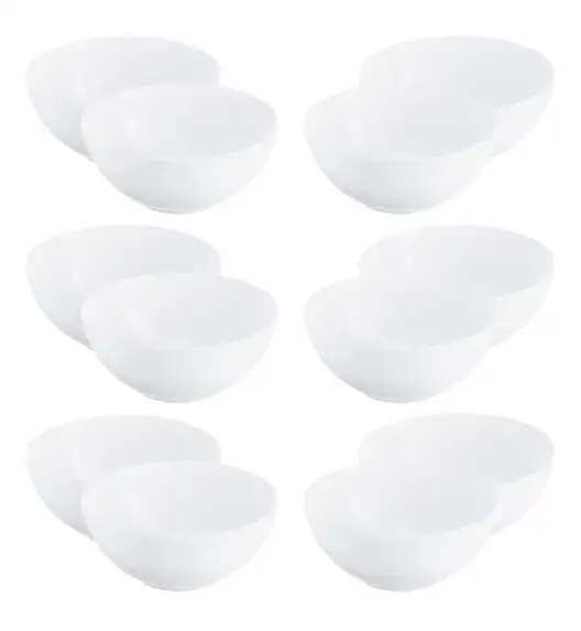 LUMINARC DIWALI WHITE Salaterka 13 cm - 12 SZT. | szkło hartowane | Q71474