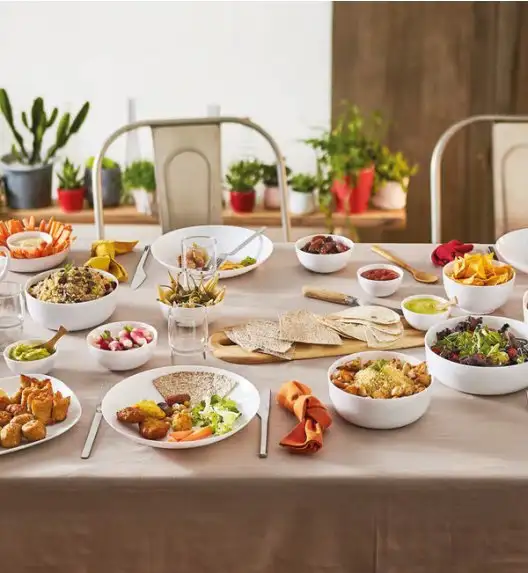 LUMINARC DIWALI WHITE Serwis obiadowy 18 el / 6 os LUZ | szkło hartowane