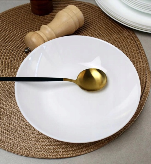 LUMINARC DIWALI WHITE Serwis obiadowy 38 el dla 12 osób | szkło hartowane | V0361