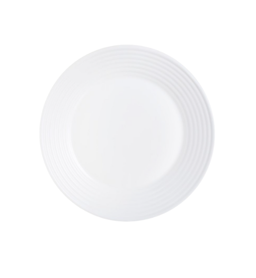 LUMINARC HARENA WHITE Serwis obiadowy 54 el dla 18 osób | szkło hartowane | L3270