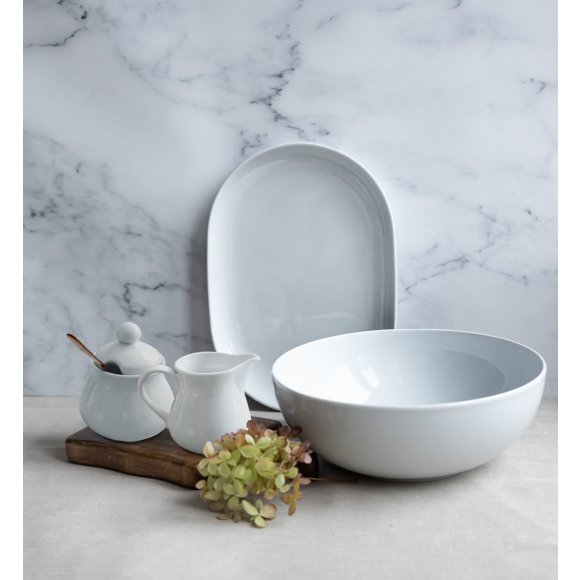 LUBIANA VANILLA Serwis obiadowy 40 el dla 12 osób | biała porcelana