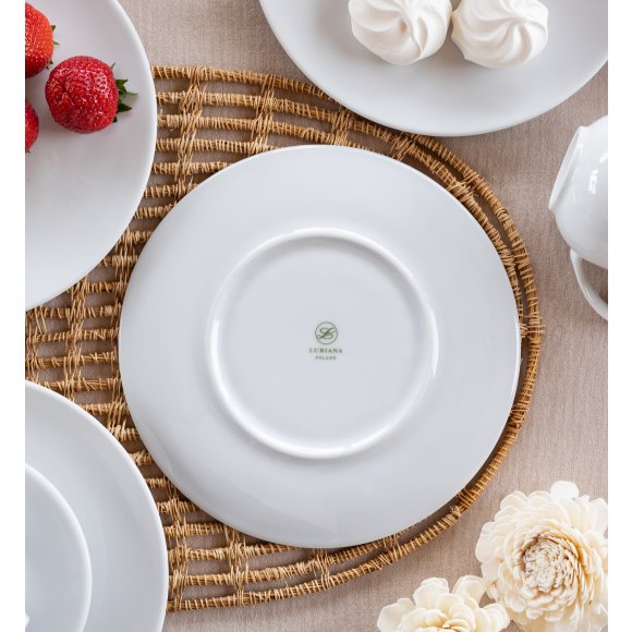 LUBIANA VANILLA Serwis obiadowy 40 el dla 12 osób | biała porcelana