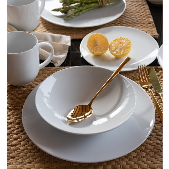 LUBIANA VANILLA Serwis obiadowy 40 el dla 12 osób | biała porcelana