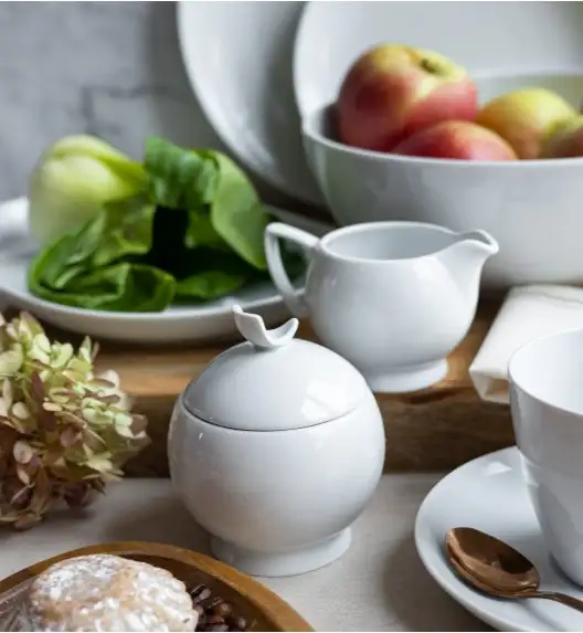 LUBIANA VANILLA Serwis obiadowy 22 el dla 6 osób | biała porcelana
