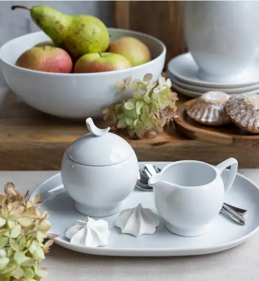 LUBIANA VANILLA Serwis obiadowy 22 el dla 6 osób | biała porcelana