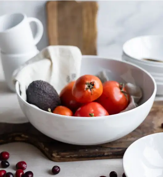 LUBIANA VANILLA Serwis obiadowy 22 el dla 6 osób | biała porcelana