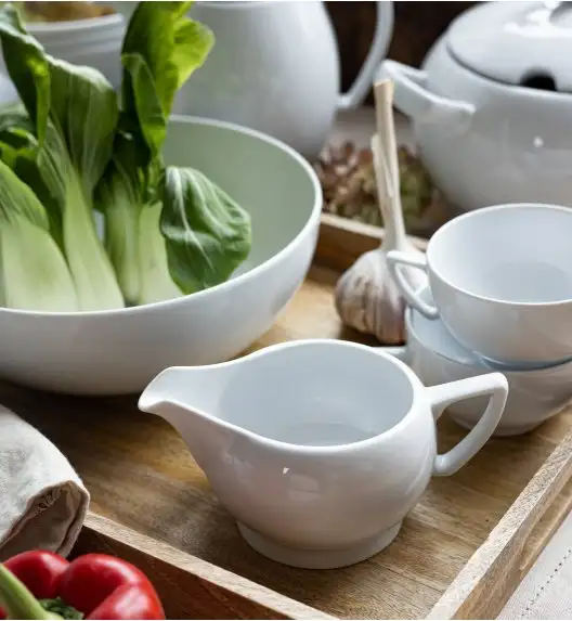 LUBIANA VANILLA Serwis obiadowo - kawowy 94 el dla 18 osób | biała porcelana