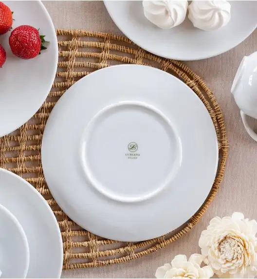 LUBIANA VANILLA Serwis obiadowo - kawowy 94 el dla 18 osób | biała porcelana