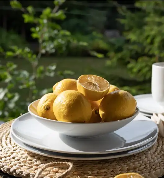 LUBIANA VANILLA Serwis obiadowo - kawowy 94 el dla 18 osób | biała porcelana