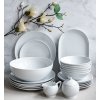 LUBIANA VANILLA Serwis obiadowo - kawowy 112 el dla 18 osób | biała porcelana