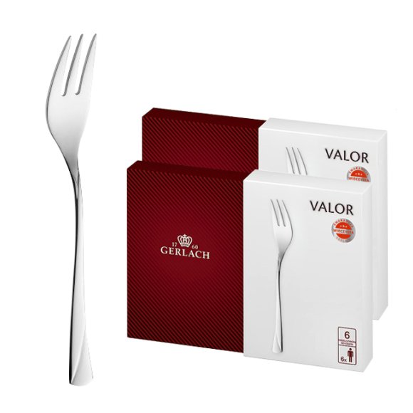 Gerlach Valor Sztućce Widelczyki do ciast 12 el pudełko / 12 osób / połysk