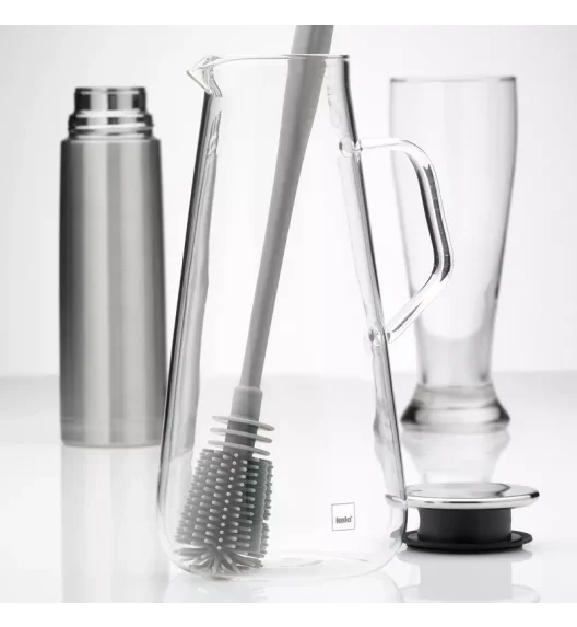 KELA | Susa | silikonowa szczotka do mycia karafek, 31 cm, szara