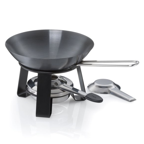 KELA | Joy | mini-wok z podgrzewaczem, stal, 18 cm