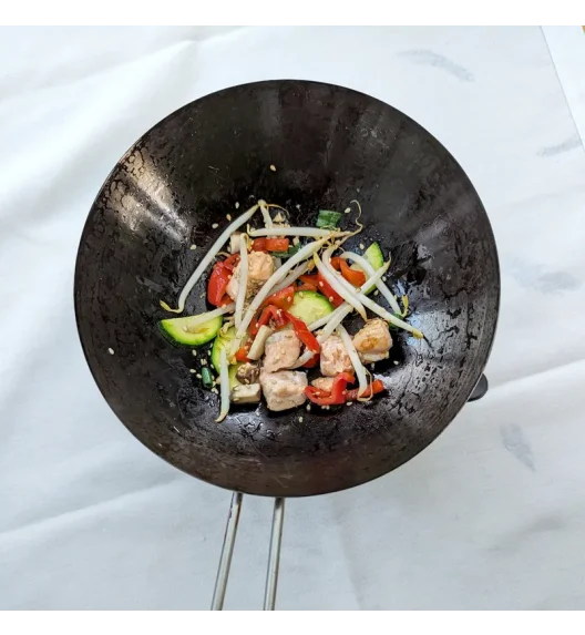 KELA | Joy | mini-wok z podgrzewaczem, stal, 18 cm