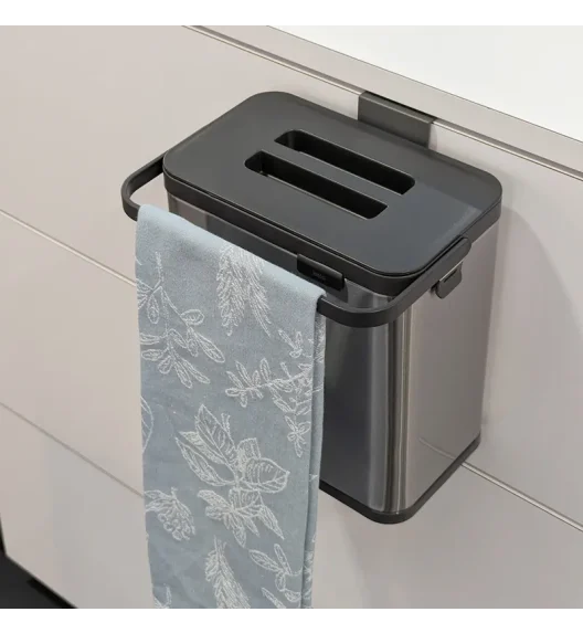 KELA | Plata | kosz na odpady organiczne, stal nierdzewna/tworzywo sztuczne, 2,1 l, 20,5 x 13 x 21 cm