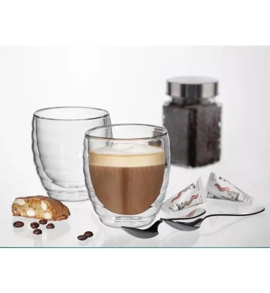 KELA | Cesena | 2 szklanki do cappuccino o podwójnych ściankach, śred. 8 x 8,5 cm, 0,2 l