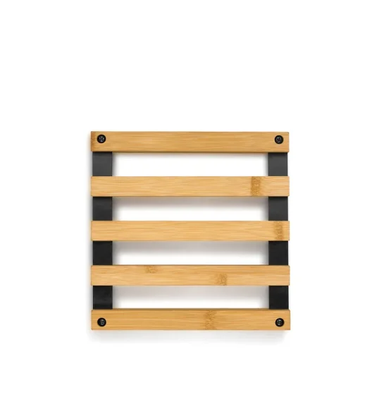 KELA | Kiril | podkładka pod gorące naczynia, bambus/metal, 20 x 20 x 3 cm