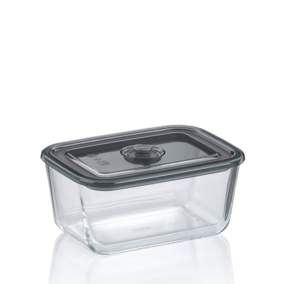 KELA | Aurelia | pojemnik na żywność, szkło borokrzemowe/tworzywo sztuczne, 1,4 l, 20 x 14,5 x 9 cm