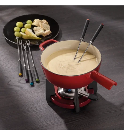 KELA | Calido | zestaw do fondue serowego, dla 6 os., żeliwo, 1,8 l, śred. 20 x 17,5 cm