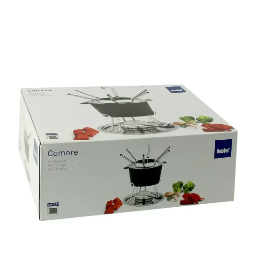 KELA | Comore | zestaw do fondue dla 6 os., 11 el., 0,8 l, śred. 20 x 19,5 cm