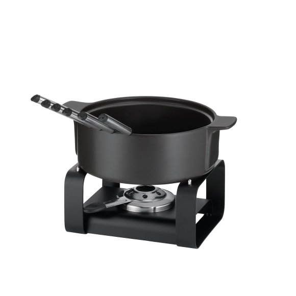 KELA | Roman | zestaw do fondue serowego dla 6 os., ceramika/metal, śred. 22,5 x 19 cm