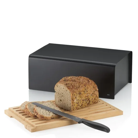 KELA | Kiril | chlebak, metal/bambus, 38 x 23 x 16 cm