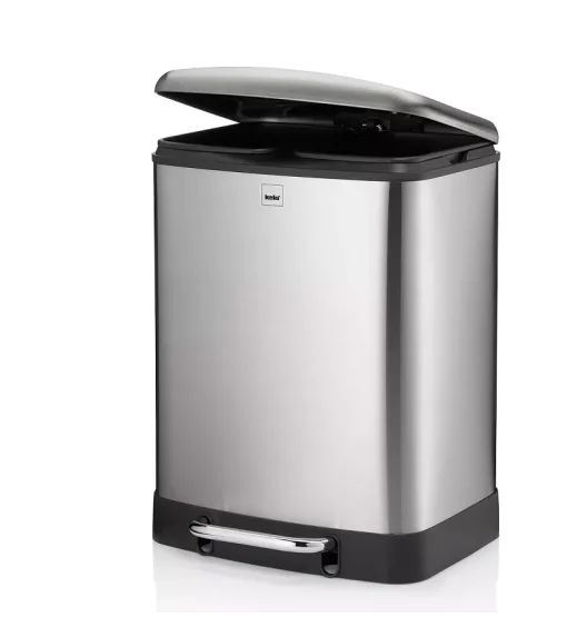 KELA | Davino | kosz do segregacji śmieci, 2 x 12 l, 37 x 34 x 50 cm, metaliczny satynowy