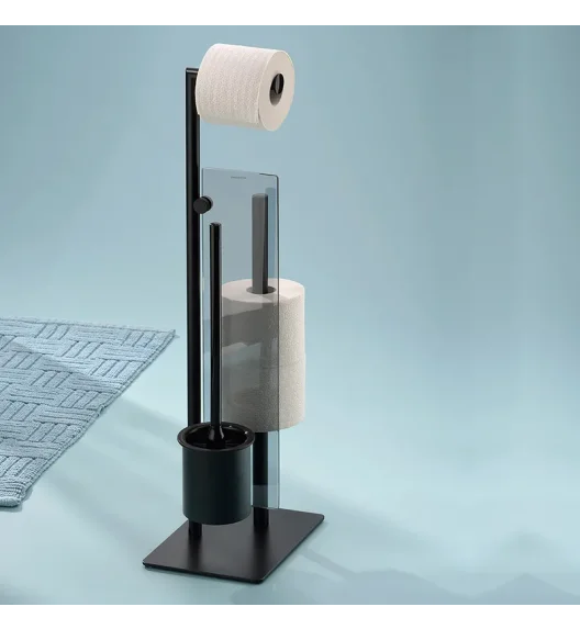 KELA | Style | zestaw toaletowy z przegrodą, 71 cm, czarny